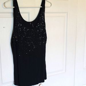 Maurices black sequin tank top